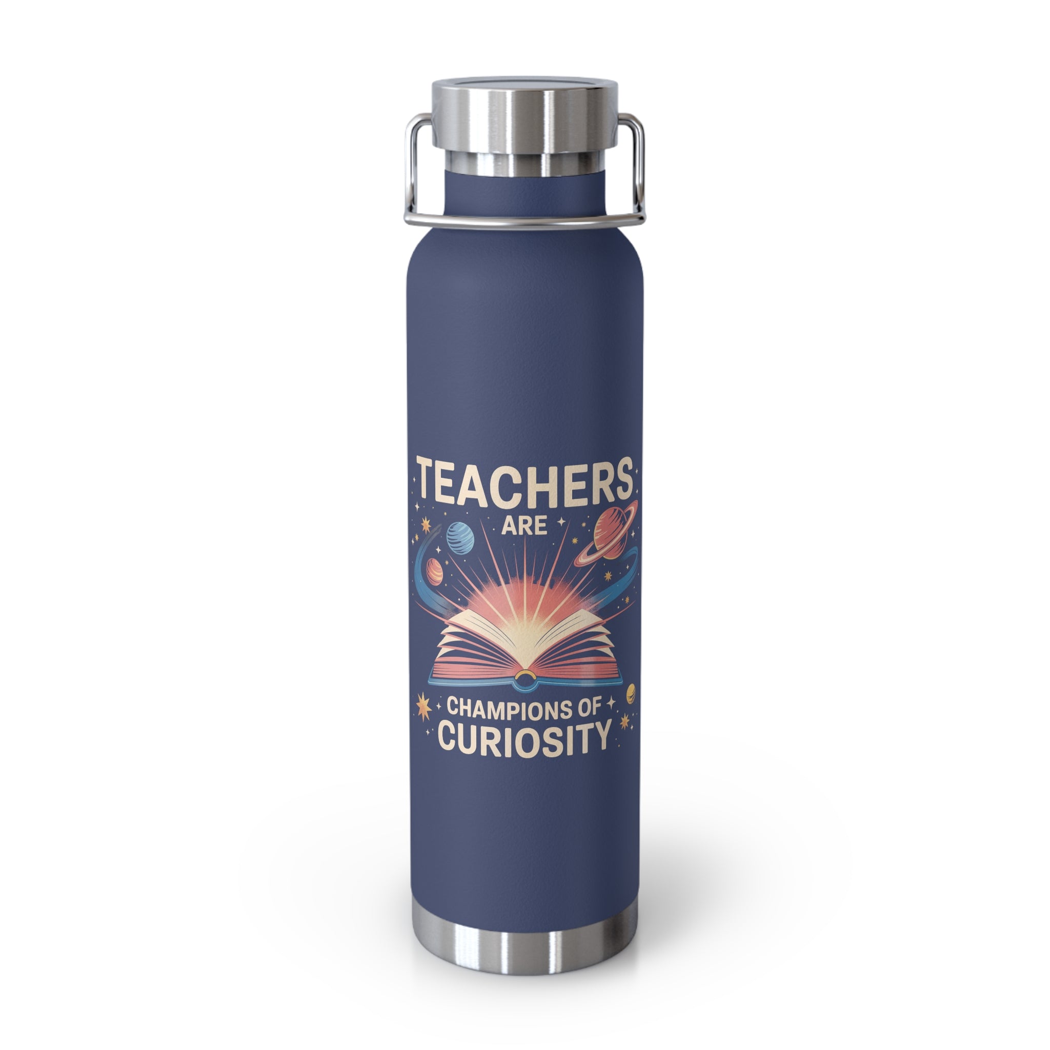 Teachers Are Champions of Curiosity  -22oz Copper Teachers Tumbler