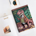 Cartoon T.Rex  -  Lined Spiral Notebook