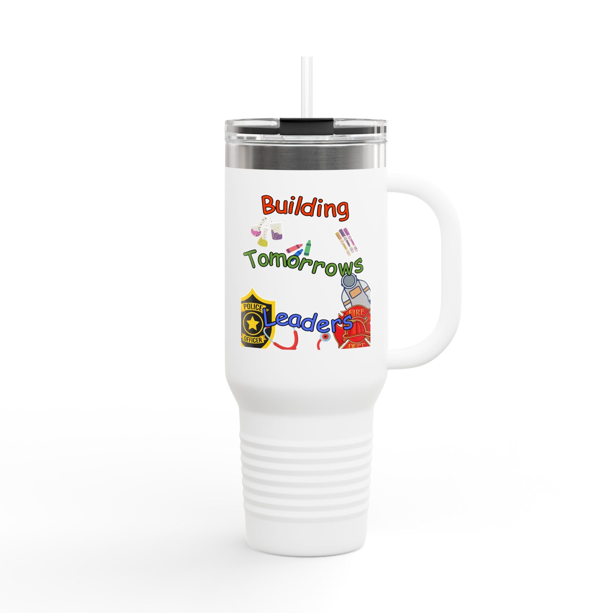 Inspirational Insulated Tumbler - 40oz, Building Tomorrow's Leaders