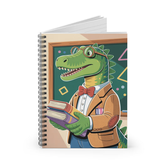 Cartoon Allosaurus  -  Lined Spiral Notebook
