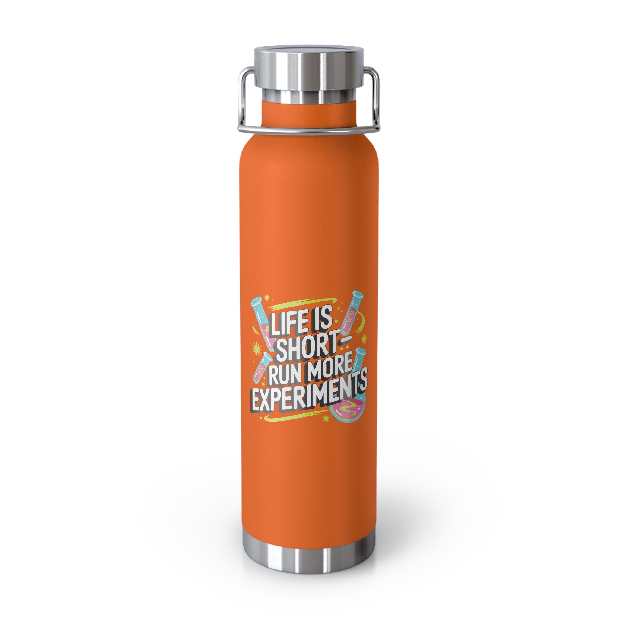 Life is Short Run More Experiments -22oz Copper Teachers Tumbler