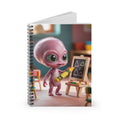 Pink Baby Alien -  Lined Spiral Notebook