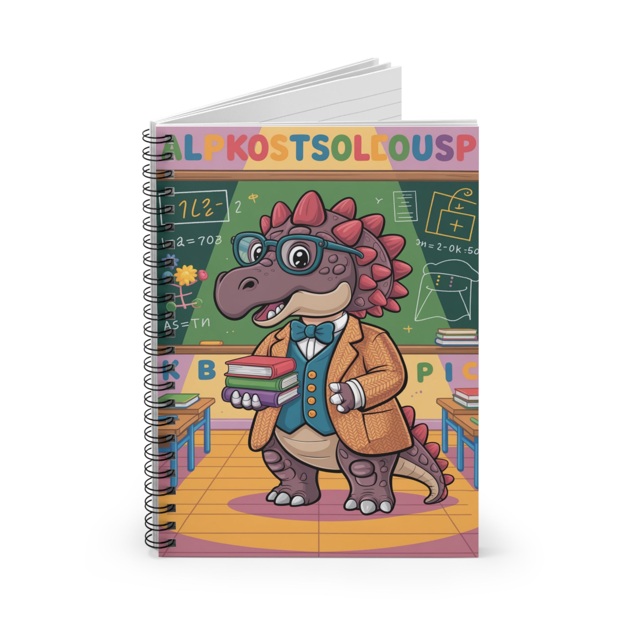 Cartoon Ankylosaurus  -  Lined Spiral Notebook