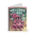 Cartoon Pink Knight  -  Lined Spiral Notebook