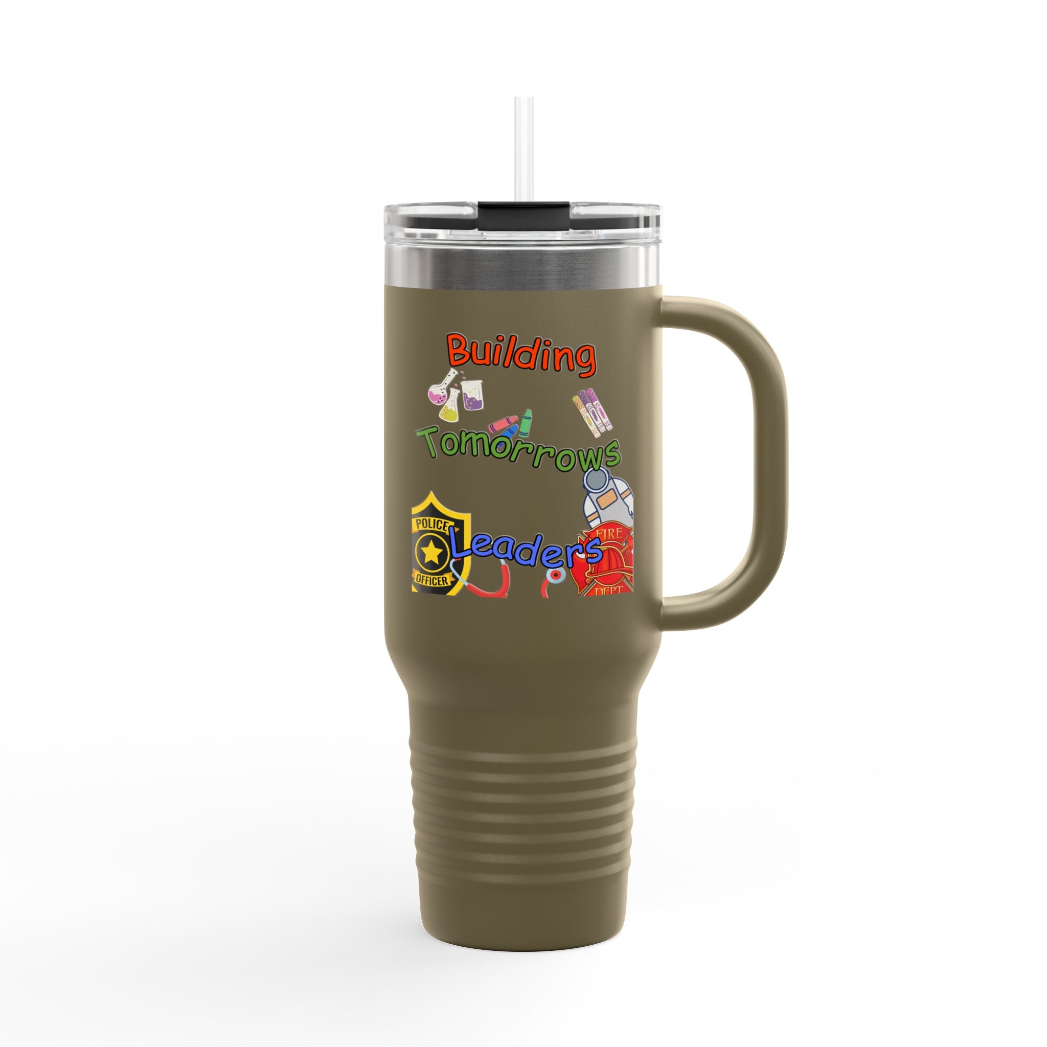 Inspirational Insulated Tumbler - 40oz, Building Tomorrow's Leaders