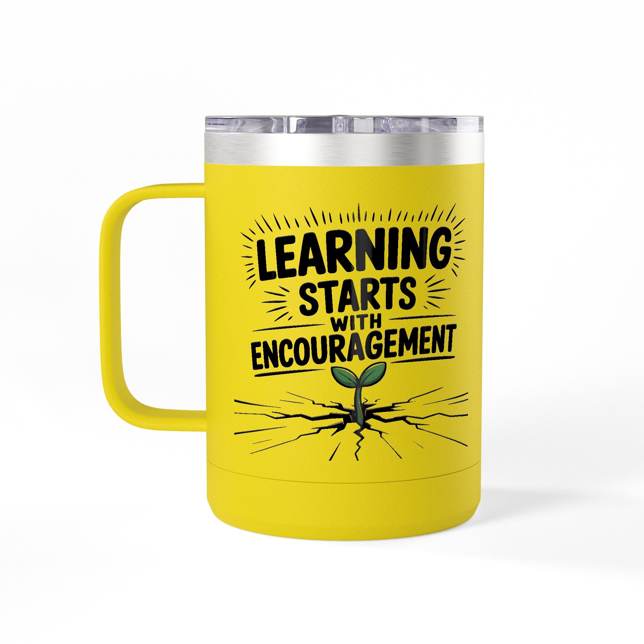 Learning Starts with Encouragement  - 15oz Teacher Coffee Mug