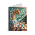 Cartoon Brontosaurus  -  Lines Spiral Notebook