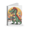 Cartoon Spinosaurus  -  Lines Spiral Notebook