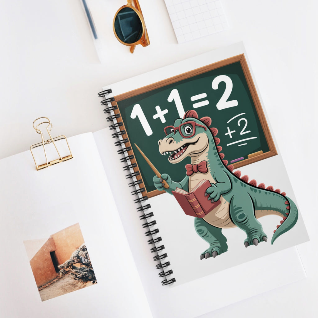Cartoon Allosaurus  -  Lined Spiral Notebook