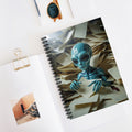 Blue Alien -  Lined Spiral Notebook