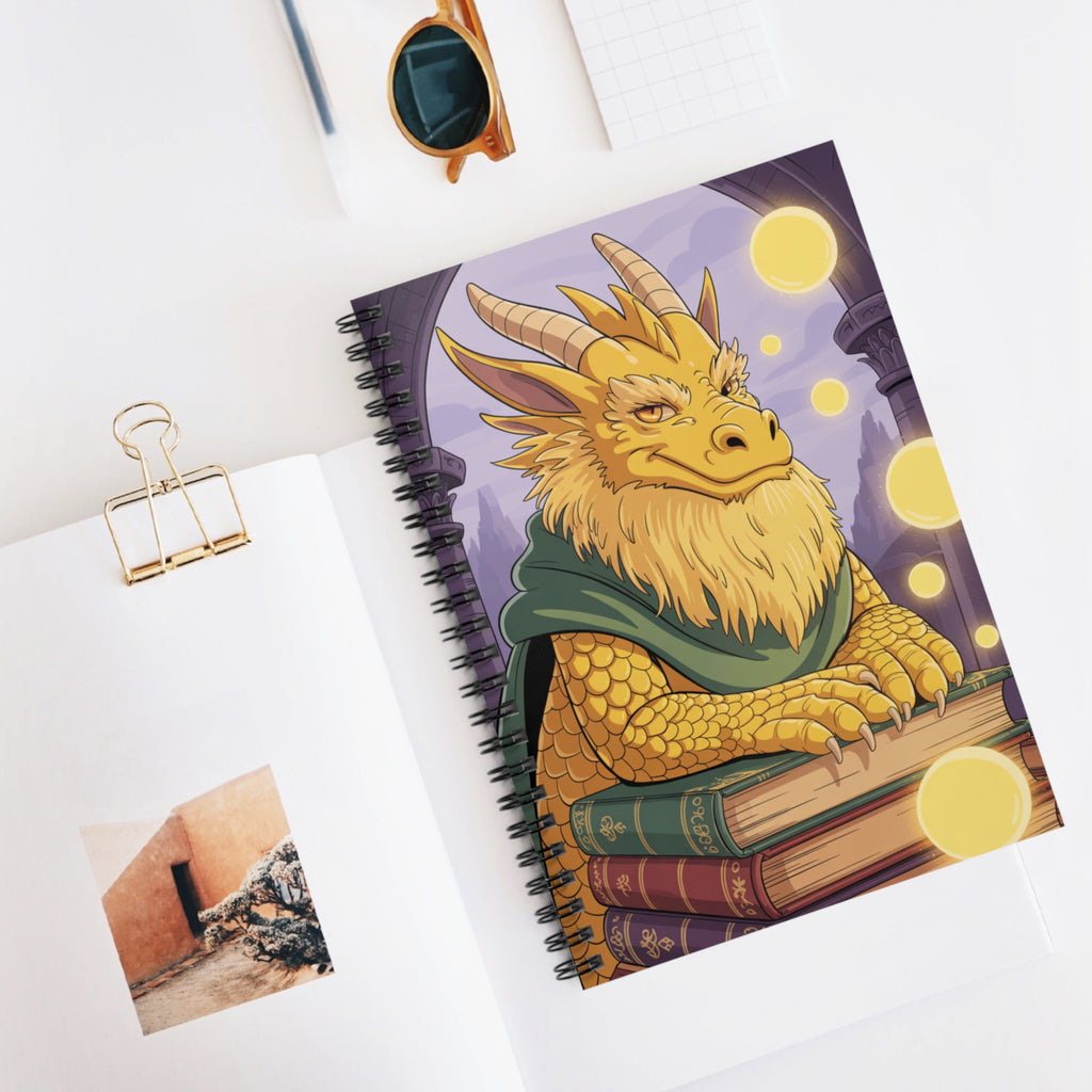 Yellow Dragon  -  Lined Spiral Notebook