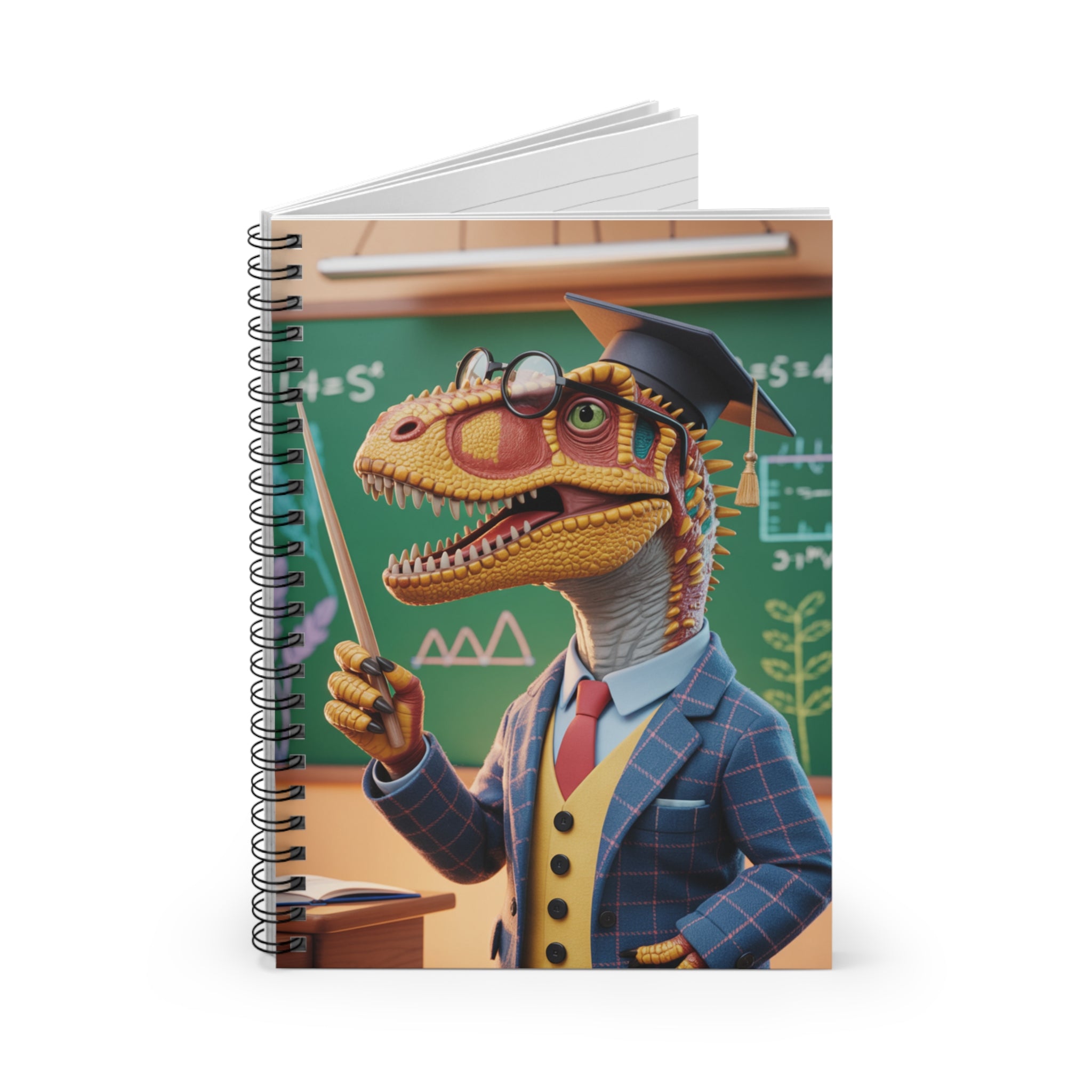 Cartoon Allosaurus  -  Lined Spiral Notebook