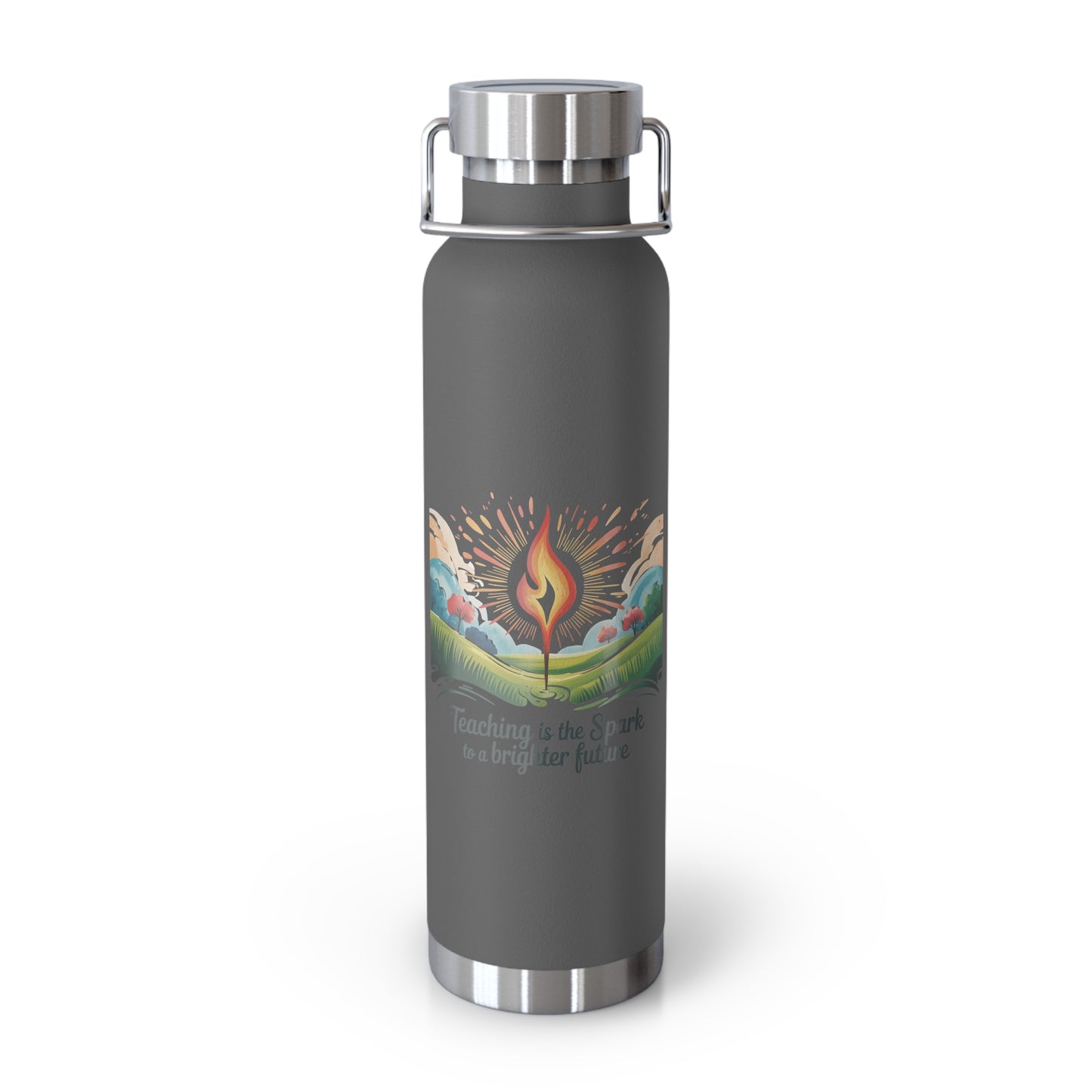 Teaching is the Spark to a Brighter Future  -22oz Copper Teachers Tumbler