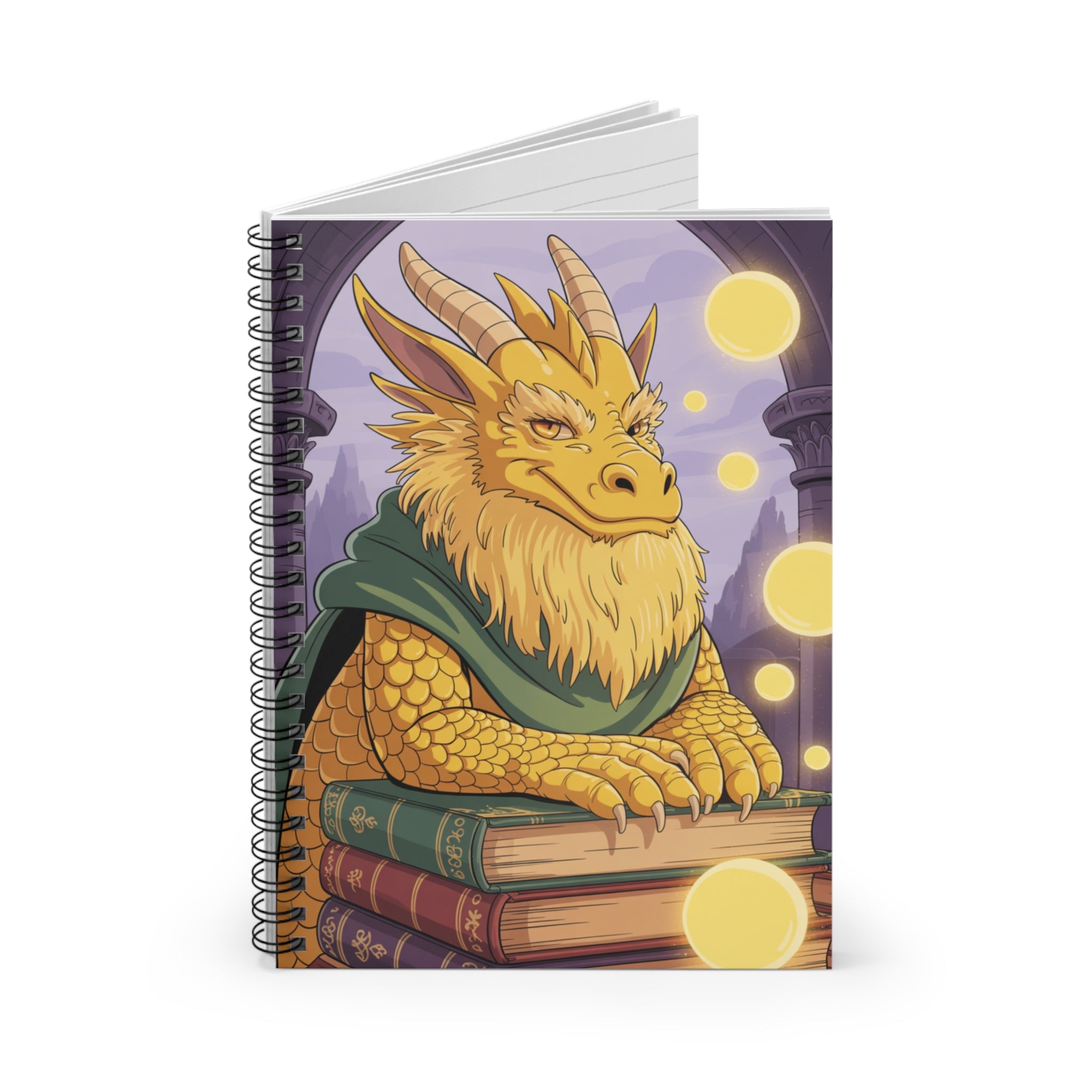 Yellow Dragon  -  Lined Spiral Notebook