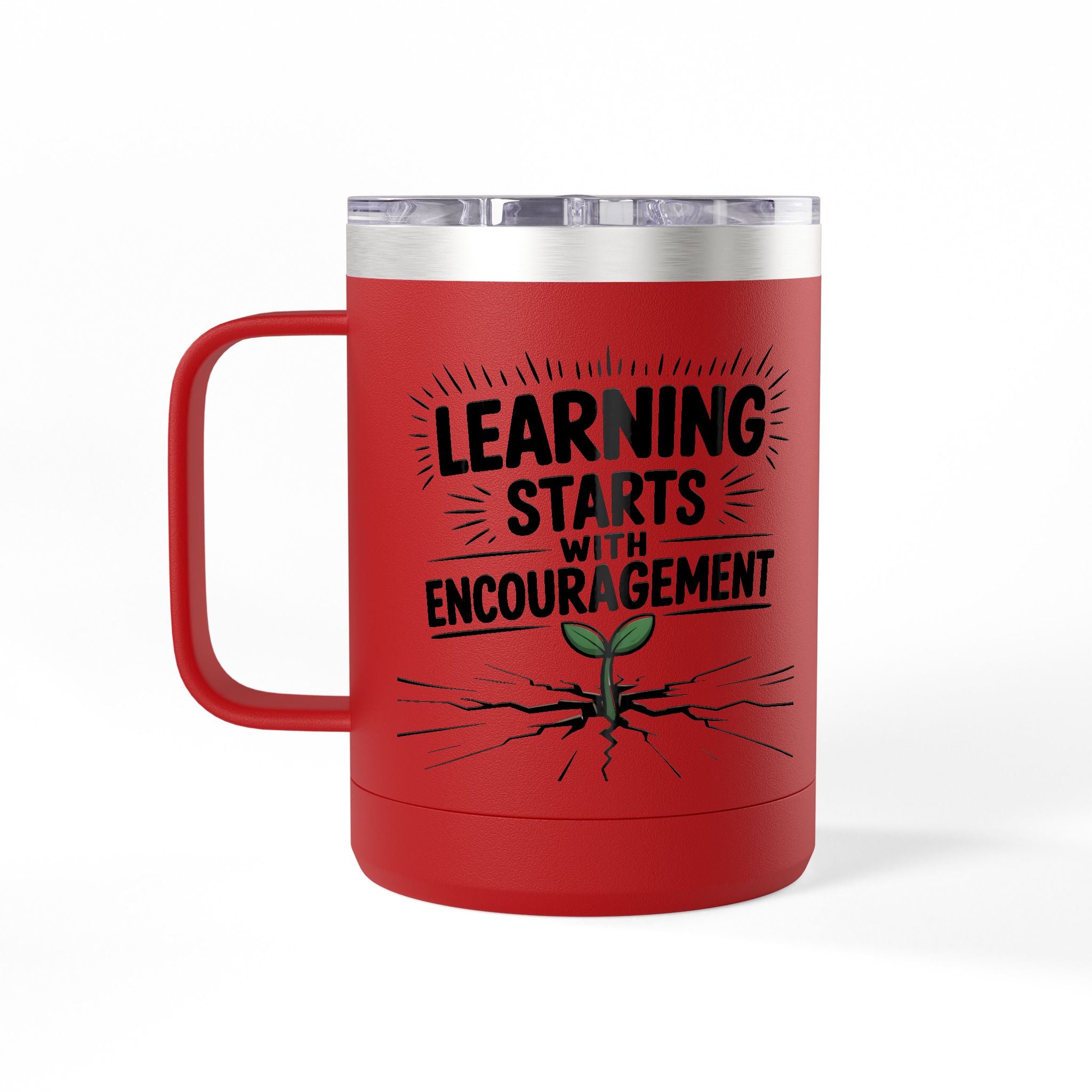 Learning Starts with Encouragement  - 15oz Teacher Coffee Mug