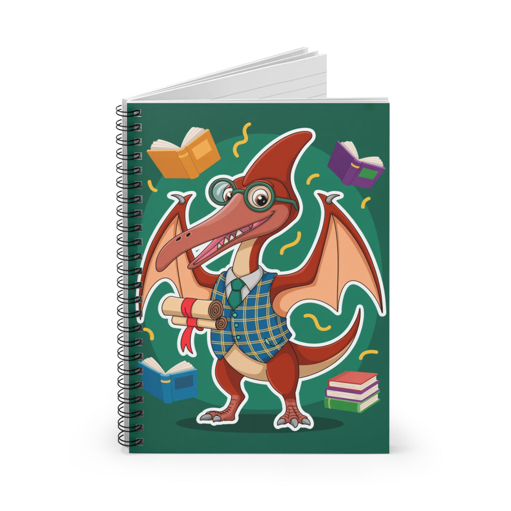 Cartoon Pteranodon  -  Lined Spiral Notebook