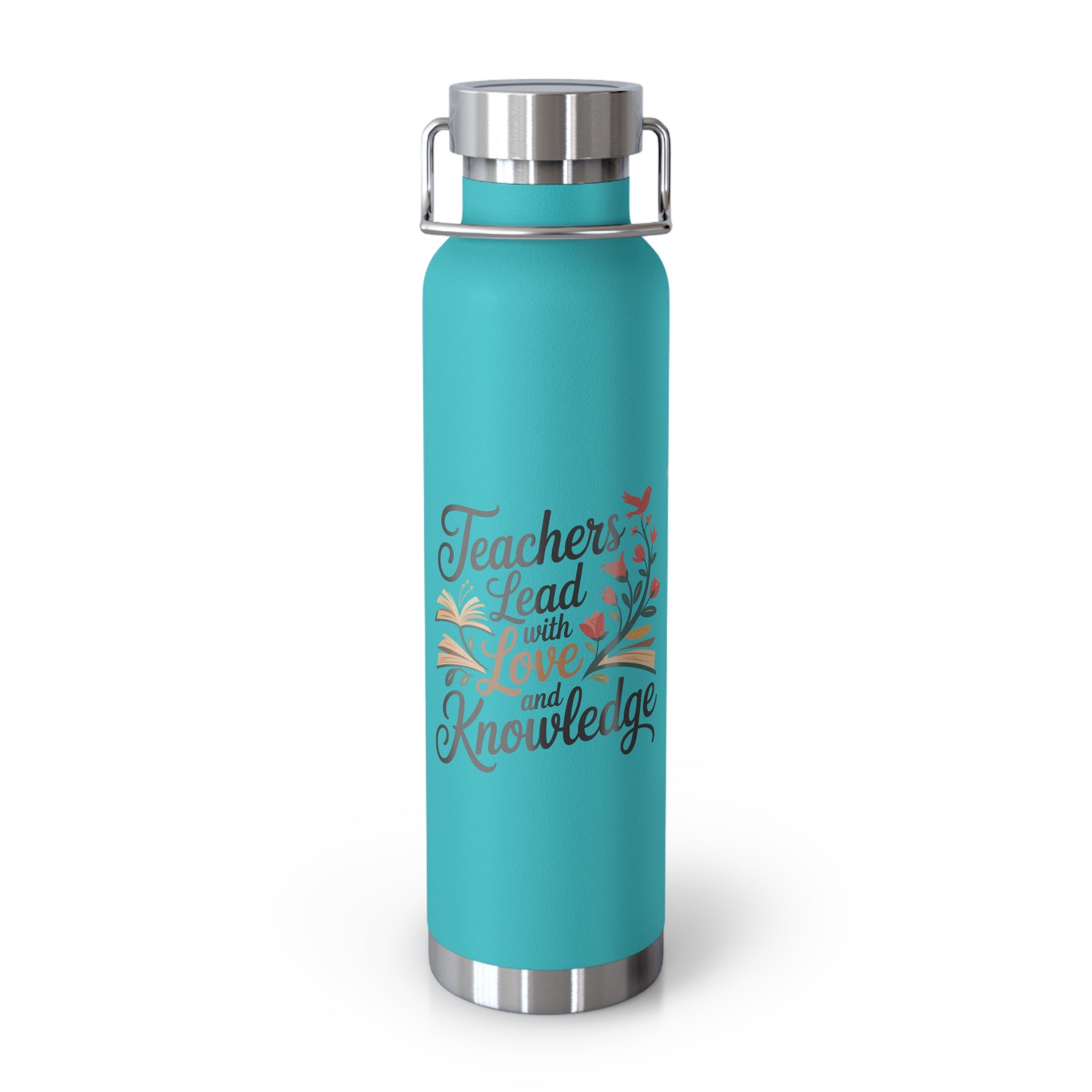 Teachers Lead with Love and Knowledge  -22oz Copper Teachers Tumbler