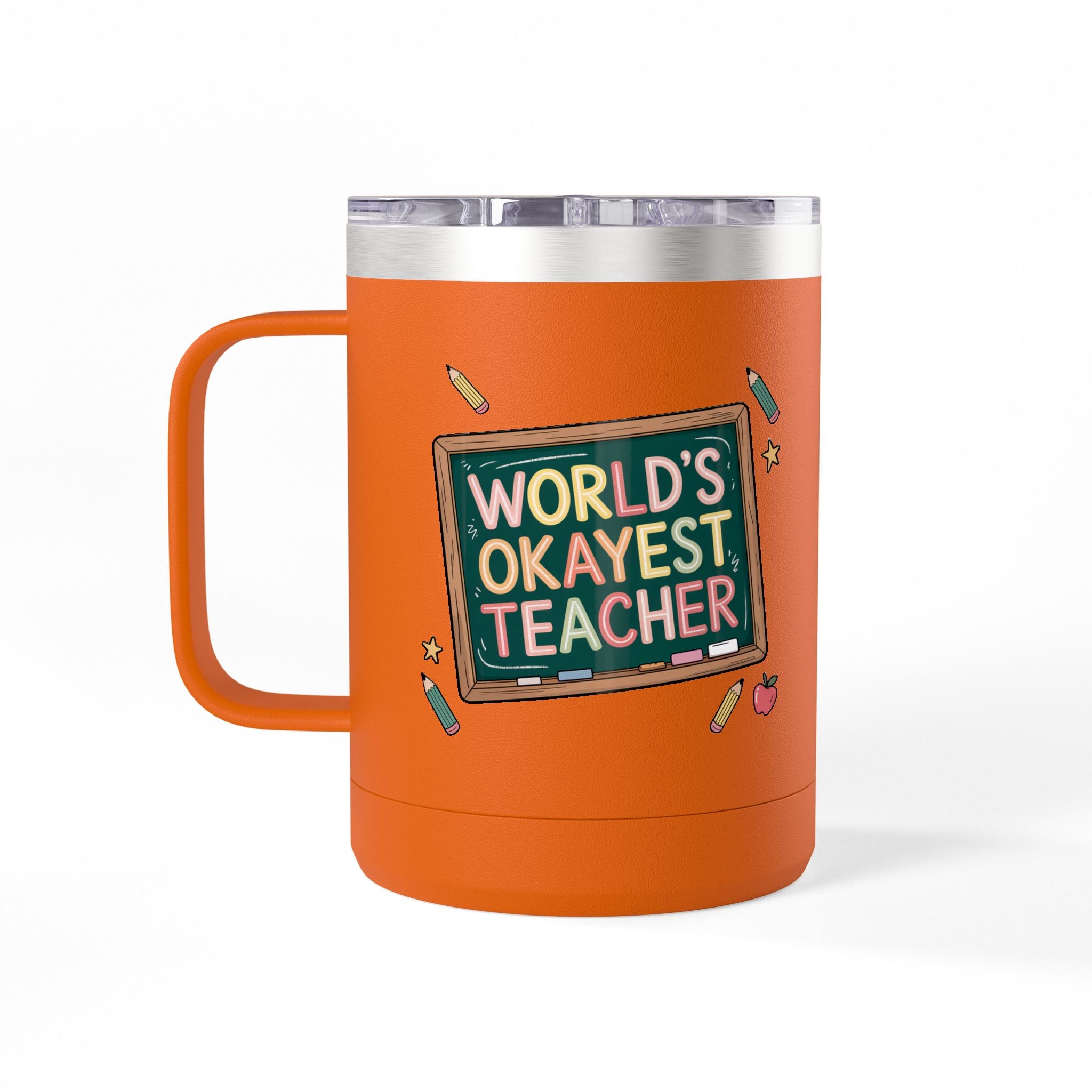 World's Okayest Teacher - 15oz Teacher Coffee Mug