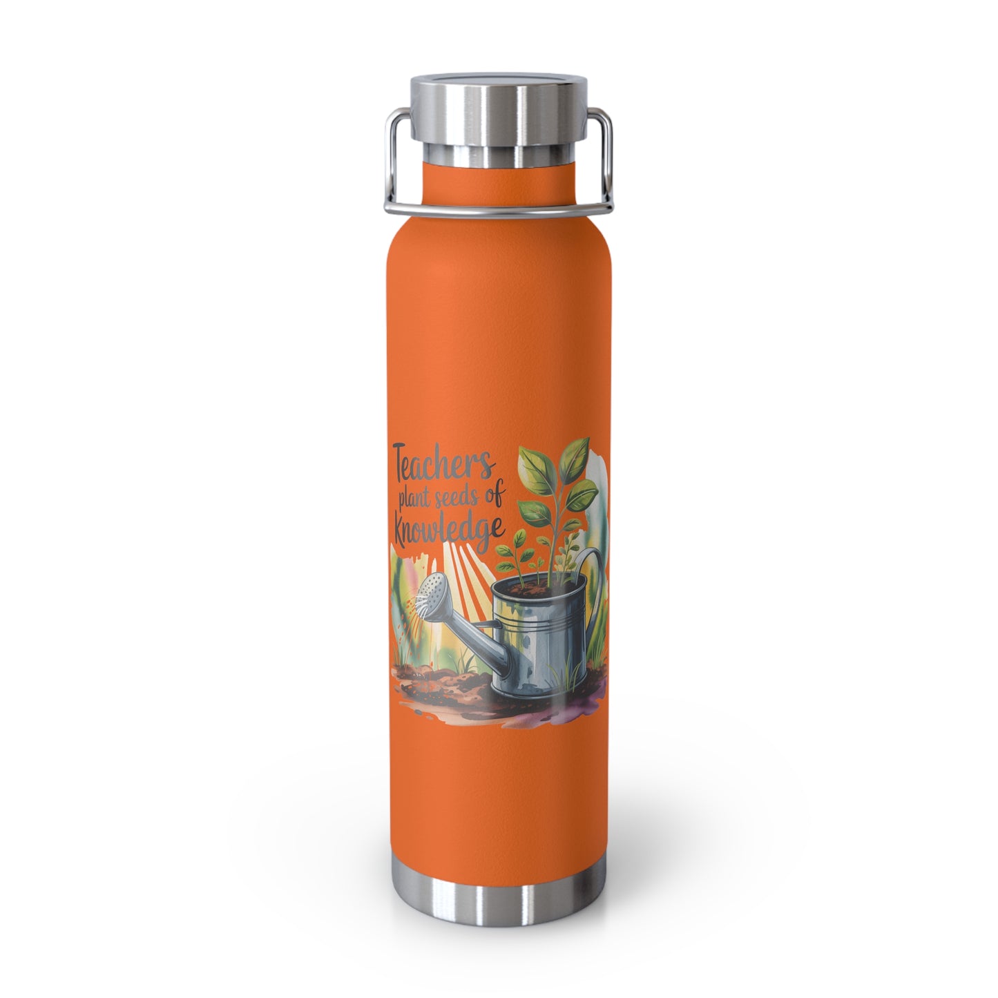 Teachers Plant Seeds of Knowledge  -22oz Copper Teachers Tumbler