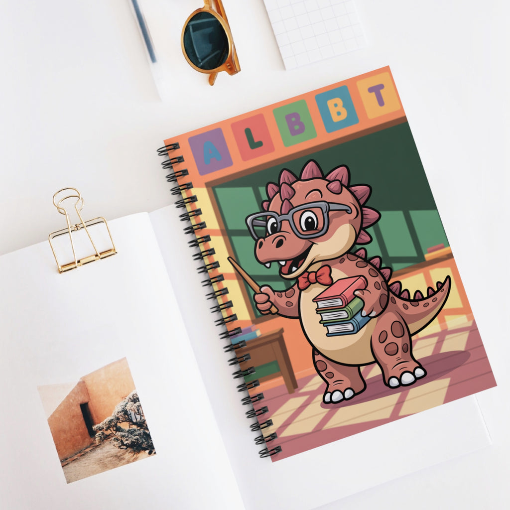 Cartoon Ankylosaurus  -  Lined Spiral Notebook