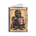 Cartoon Blue Knight  -  Lined Spiral Notebook