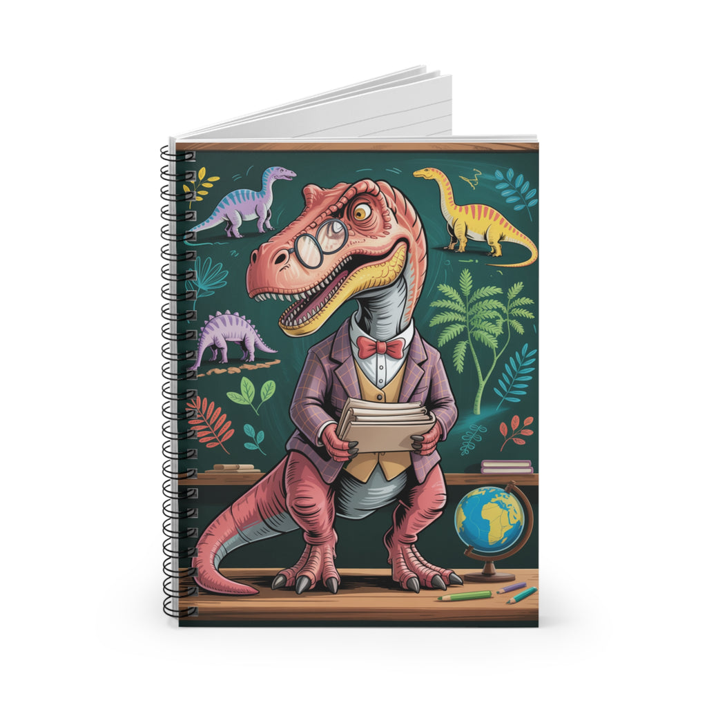 Cartoon Allosaurus  -  Lined Spiral Notebook