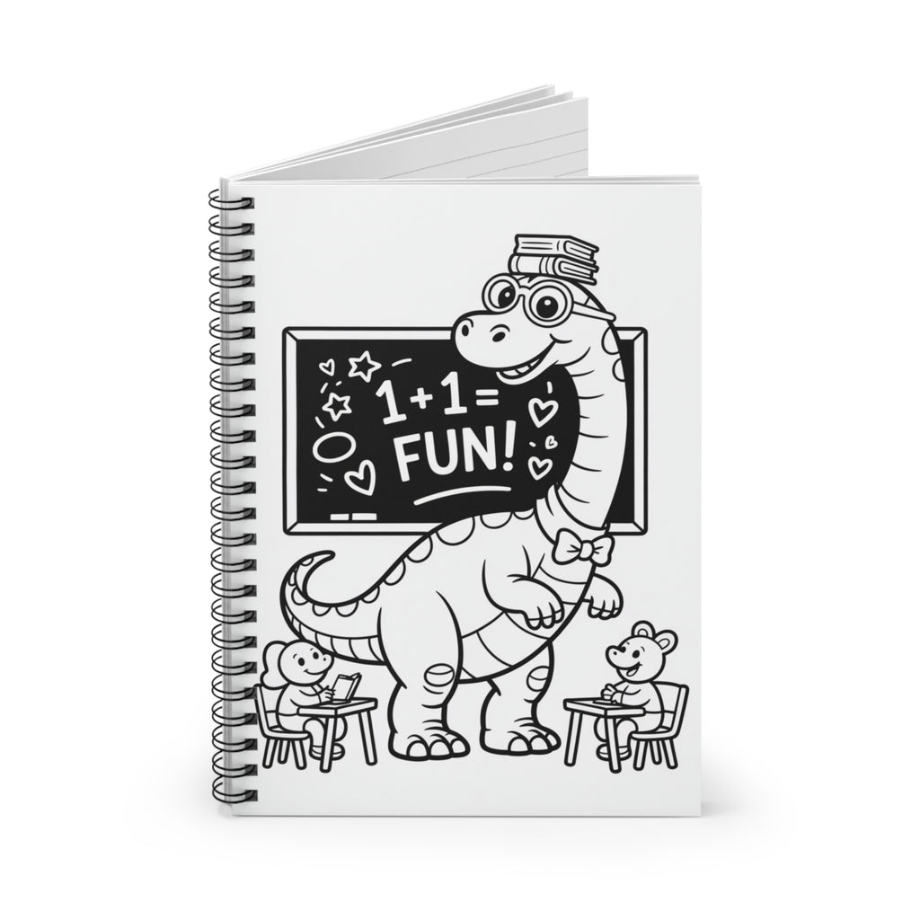 Cartoon Brontosaurus  -  Lined Spiral Notebook