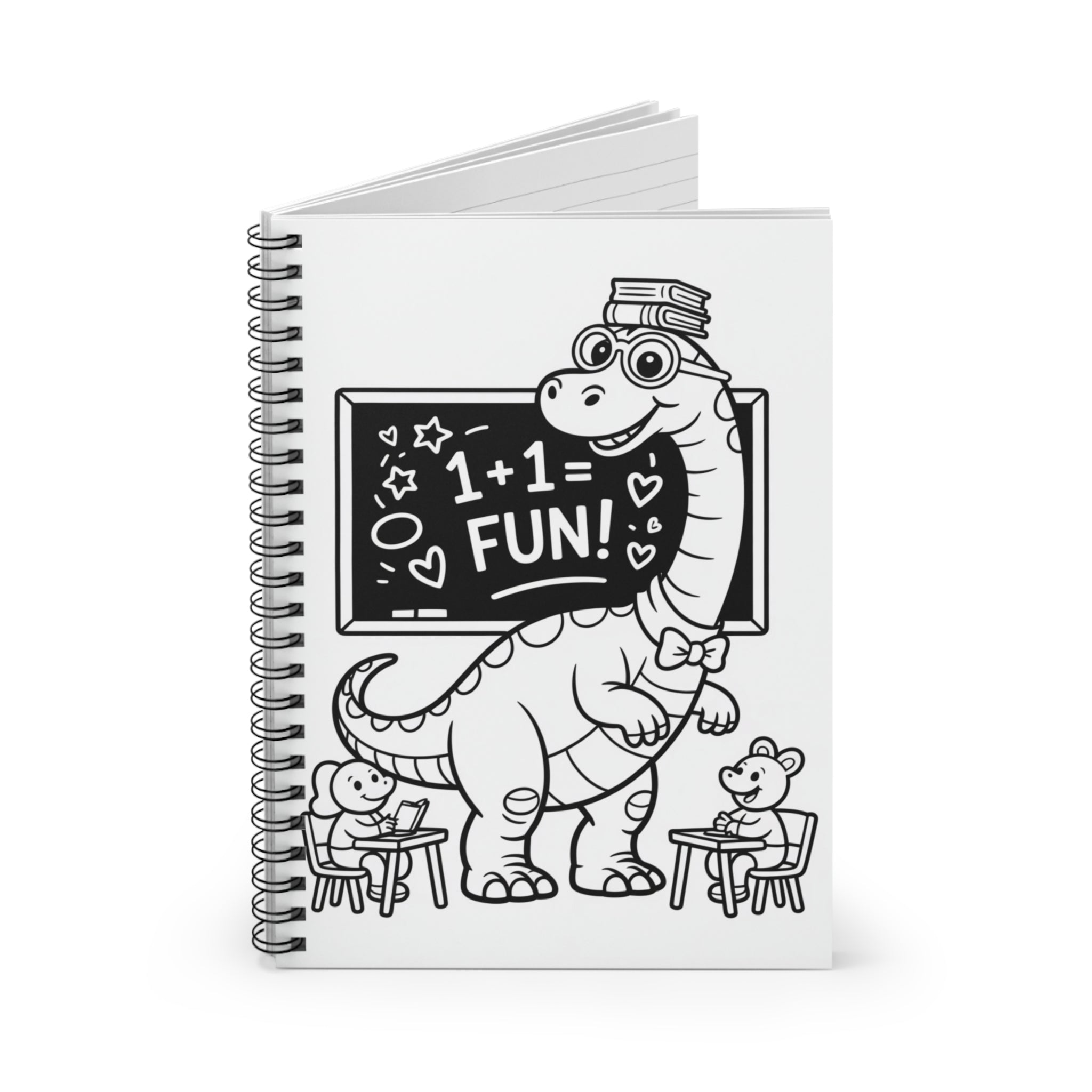 Cartoon Brontosaurus  -  Lined Spiral Notebook